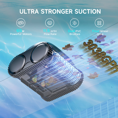 (2026 Upgrade) WYBOT C1 Cordless Robotic Pool Vacuum for Inground Pools, Above Ground Pool Cleaner 4-in-1 Wall & Waterline Cleaning Up to 1,614sq.ft, 150mins Smart Navigation, App Support