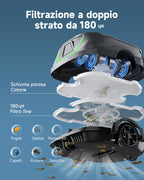 WYBOT A1max Robot Piscina Inalámbrico, Autonomía 130 Min, Doble Tamiz, Limpia Piscinas Sobre Suelo Planas Hasta 110 M², Limpiafondos Piscina Automático,Verde Bosco
