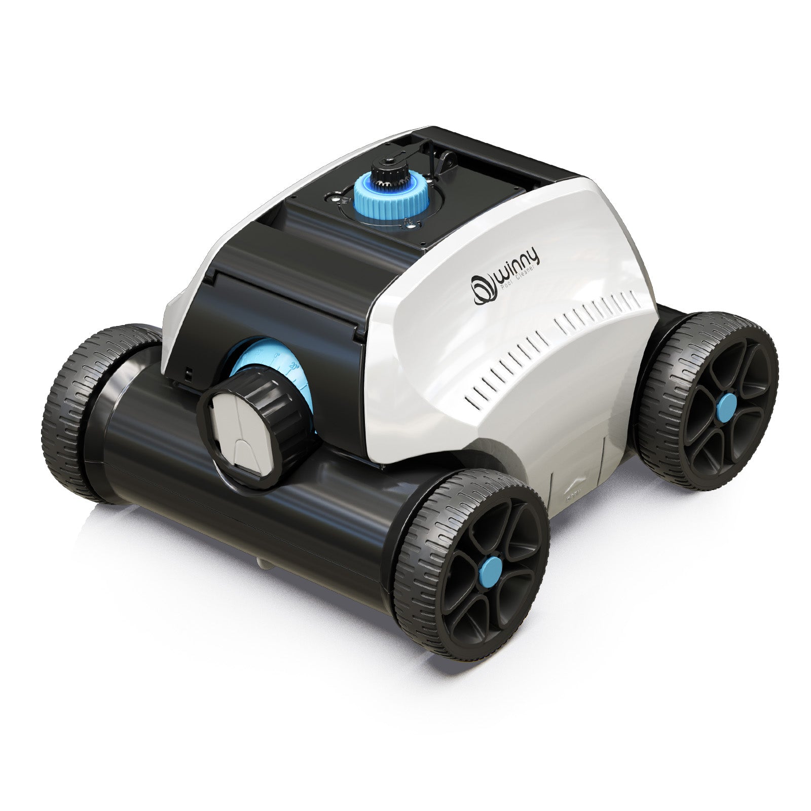 Winny 2026 Robotic Pool Vacuum for Above Ground Pool- 6600mAh for 130mins Runtime & 50W Powerful Suction, Self-Parking Pool Cleaner with 180μm Filter Tray Up to 1300 Sq White&Blue