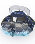WINNY POOL CLEANER Winny 200 Poolroboter, Poolsauger kabellos mit Akku, 80 Min. Laufzeit, für Aufstellpools bis 60 m², Doppelfiltration, Automatisches Parken, Kompakt Leicht (Tintenschwarz-Weiß)