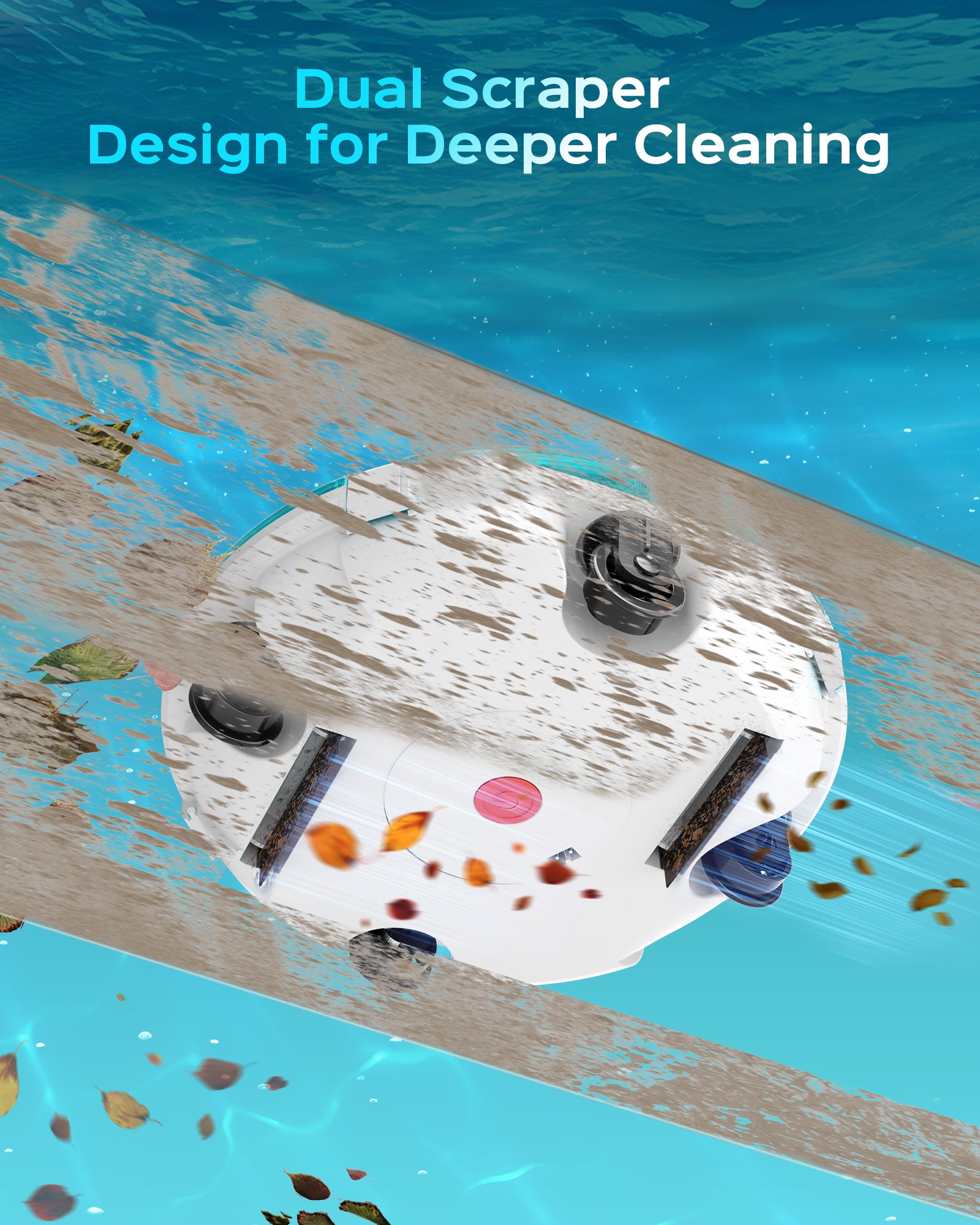 Cordless Robotic Pool Cleaner, Automatic Pool Vacuum for Above Ground with 80 Mins, Double Filters, Portable, Self-Parking, Ideal for Pools up to 650 sq.ft (Gloss Black)