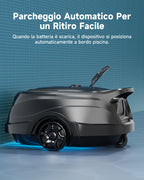 WYBOT A1max Robot Piscina Inalámbrico, Autonomía 130 Min, Doble Tamiz, Limpia Piscinas Sobre Suelo Planas Hasta 110 M², Limpiafondos Piscina Automático,Verde Bosco