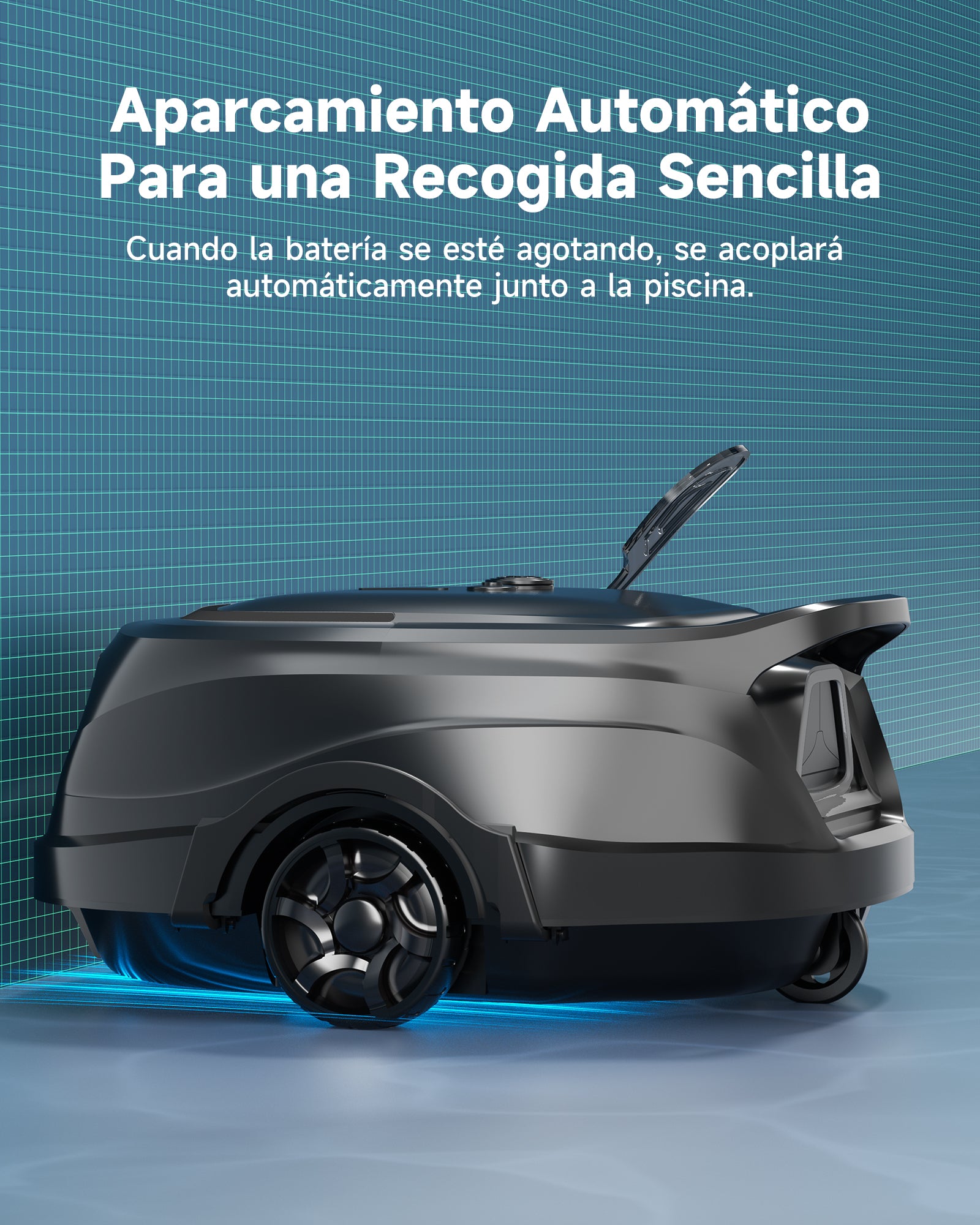 WYBOT A1max Robot Piscina Inteligente, Doble Filtración, Autonomía 130 Min, Limpiafondos Piscina Potente Inalámbrico para sobre Suelo Y Planas, Elimina Residuos, Auto-Estacionamiento,Verde Bosque