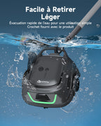 WYBOT A1max Robot Piscine sans Fil pour Piscines Hors-Sol, Aspirateur Automatique, Robot Piscine 130 Min Autonomie, Double Filtration, LED, Charge 2h, 4 Modes,Vert forêt