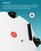WINNY POOL CLEANER Winny 200P Poolroboter, Poolsauger kabellos mit Akku, 80 Min. Laufzeit, für Aufstellpools bis 60 m², Doppelfiltration, Automatisches Parken, Kompakt Leicht (Transparentes Blau-Weiß)