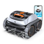 Winny C1 Robot Piscina e Robot Piscina Fuori Terra-Senza Fili, 150 min di Autonomia, Pulisce Fondo e Pareti, Navigazione Intelligente, per Piscine Interrate e Fuori Terra, Arancia Bianca