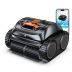Winny C1 Poolroboter Akku Wand und Boden-Keine Kabel, Reinigt Boden & Wände, 150 min, Selbstparkend, App-Control, 150㎡ Reichweite, für ERD- & Aufstellpools, Schwarzorange