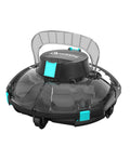 WINNY POOL CLEANER Winny 200 Robot Piscine, Aspirateur Piscine sans Fil avec Batterie, Autonomie 80 Min pour Piscines Hors-Sol 60m², Double Filtration,Stationnement Automatique(Transparent Noir-Bleu)