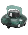 WINNY POOL CLEANER Winny 200 Poolroboter, Poolsauger kabellos mit Akku, 75 Min. Laufzeit, für Aufstellpools bis 60 m², Doppelfiltration, Automatisches Parken, Kompakt Leicht (Transparent Grün Weiß)