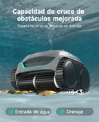 WYBOT C2 Limpiafondos Piscina, Robot Limpiafondos Piscina Inalámbrico 150㎡, Doble Filtración, 3 Motores, Succión Potente, Limpieza Paredes & Línea de Agua, 180 Min, App(Verde gris oscuro-Verde)