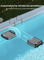 WYBOT F1 Pool Skimmer Roboter Mit Solar & Akku, Reinigt Die Wasseroberfläche Automatisch, Steuerbar Per App, 24H Betrieb, Für Alle Pooltypen – Ihr Kabelloser Poolroboter,Olivgrün