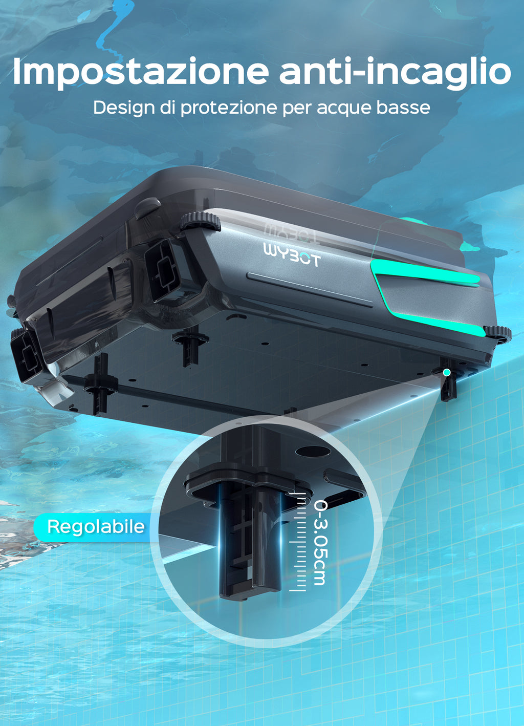 WYBOT F1 Skimmer Piscina Fuori Terra Duale (Solare + Batteria), Pulisce La Superficie dell’Acqua, Controllo Tramite App, Funziona 24h, per Tutti I Tipi di Piscina-Robot Piscina Senza Fili,Verde Oliva