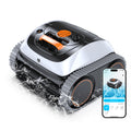 Winny C1 Robot Piscina e Robot Piscina Fuori Terra-Senza Fili, 150 min di Autonomia, Pulisce Fondo e Pareti, Navigazione Intelligente, per Piscine Interrate e Fuori Terra, Arancia Bianca