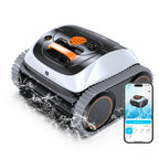 Winny C1 Robot Piscina e Robot Piscina Fuori Terra-Senza Fili, 150 min di Autonomia, Pulisce Fondo e Pareti, Navigazione Intelligente, per Piscine Interrate e Fuori Terra, Arancia Bianca