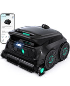 WYBOT OS600 Robot Piscina, Senza Fili, Pulizia Fondo E Pareti, Autonomia 120 Min, Navigazione Intelligente, Parcheggio Automatico, per Piscine Interrate E Fuori Terra, Verde Scuro