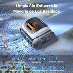 Winny C1 Robot Piscina y Limpiafondos Piscina-Sin Cables, 150 min de Autonomía, Limpia Paredes y Fondo, Navegación Inteligente,para Piscinas Enterradas y sobre Suelo, Naranja Blanco