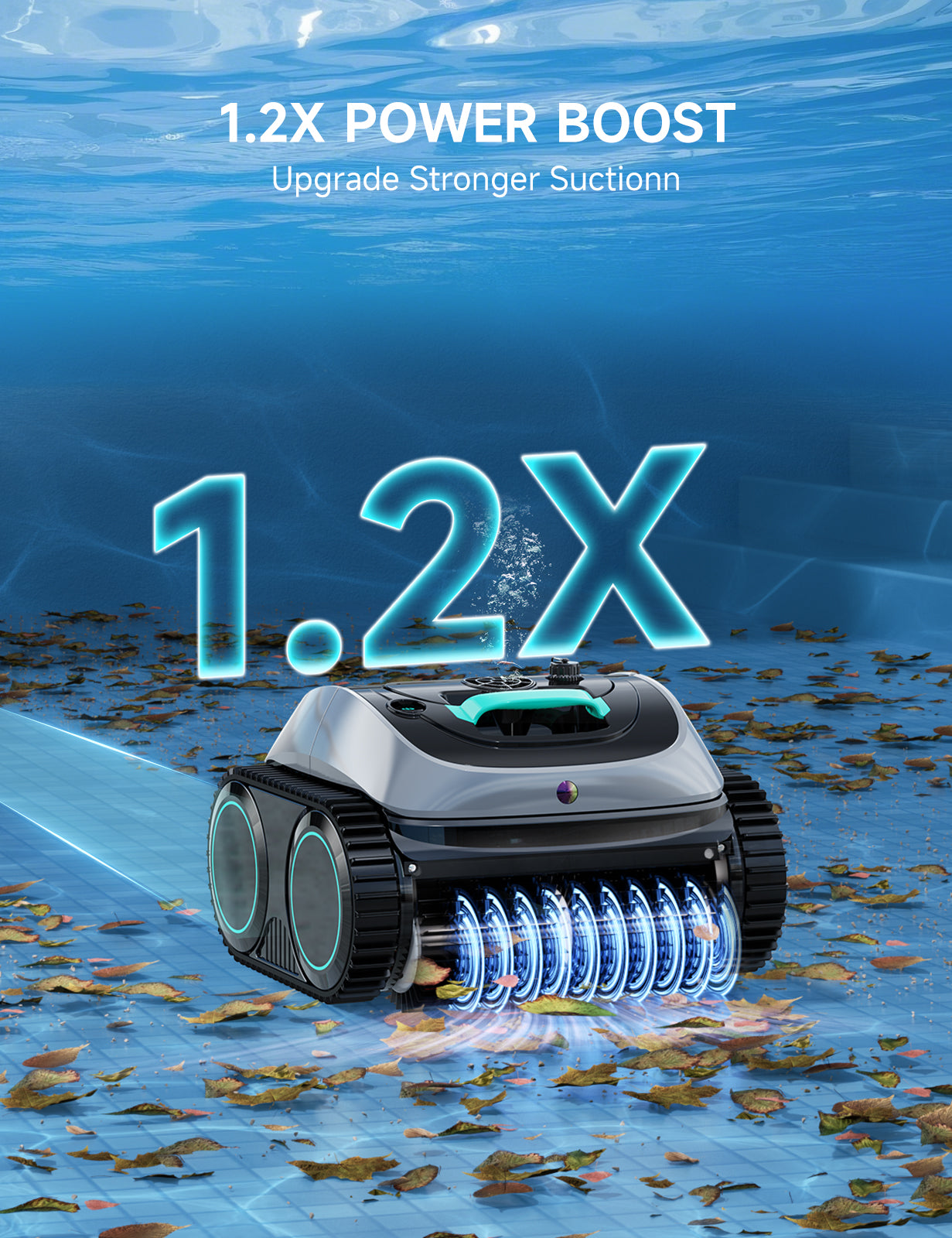 (2026 Upgrade) WYBOT C1 PLUS Cordless Robotic Pool Cleaner, 4-in-1 Pool Vacuum for Inground Pools & Above Ground Pool Up to 150 Mins Runtime, 1.2X Power Suction with Smart Navigation & APP Control, Lake Green