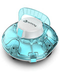 WINNY POOL CLEANER Winny 200 Poolroboter, Poolsauger kabellos mit Akku, 75 Min. Laufzeit, für Aufstellpools bis 60 m², Doppelfiltration, Automatisches Parken, Kompakt Leicht (Halbtransparentblau)