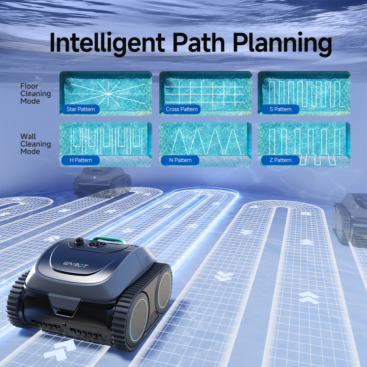 (2026 Upgrade) WYBOT C1 Cordless Robotic Pool Vacuum for Inground Pools, Above Ground Pool Cleaner 4-in-1 Wall & Waterline Cleaning Up to 1,614sq.ft, 150mins Smart Navigation, App Support