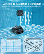 WYBOT OS600 Robot Piscine sans Fil, Nettoyage Fond Et Parois, Autonomie 120 Min, Navigation Intelligente, Stationnement Automatique, pour Piscines Enterrées Et Hors-Sol, Noir-Vert