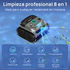 WYBOT C2 Vision Robot Piscina con Cámara IA y Batería 190min, 210m² Robot Limpiafondos Piscina sin Cable,Doble Filtración,8 Modos,Suelo/Paredes/Linea de Agua,(2026Upgrade)VerdeLuna