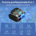 WYBOT C2 Vision Robot Piscina con Camera IA e Batteria 190min, 210m² Senza Fili, Doppio Filtro, 8 Modalità, Pulizia Fondo/Murature/Linea dell'Acqua,(2026Upgrade)Verdino Ombra Luna
