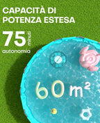 WINNY POOL CLEANER Winny 200 Robot Piscina, Piscina Senza Fili con Batteria, Autonomia 75 Min per Piscine Fuori Terra 60 m², Doppia Filtrazione, Parcheggio Automatico(Nero-Blu)