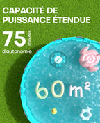 WINNY POOL CLEANER Winny 200 Robot Piscine, Aspirateur Piscine Sans Fil Avec Batterie, Autonomie 75 Min pour Piscines Hors-Sol 60m², Double Filtration,Stationnement Automatique(Transparent Bleu)