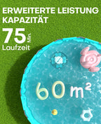 WINNY POOL CLEANER Winny 200 Poolroboter, Poolsauger kabellos mit Akku, 75 Min. Laufzeit, für Aufstellpools bis 60 m², Doppelfiltration, Automatisches Parken, Kompakt Leicht (Transparentes Blau-Weiß)