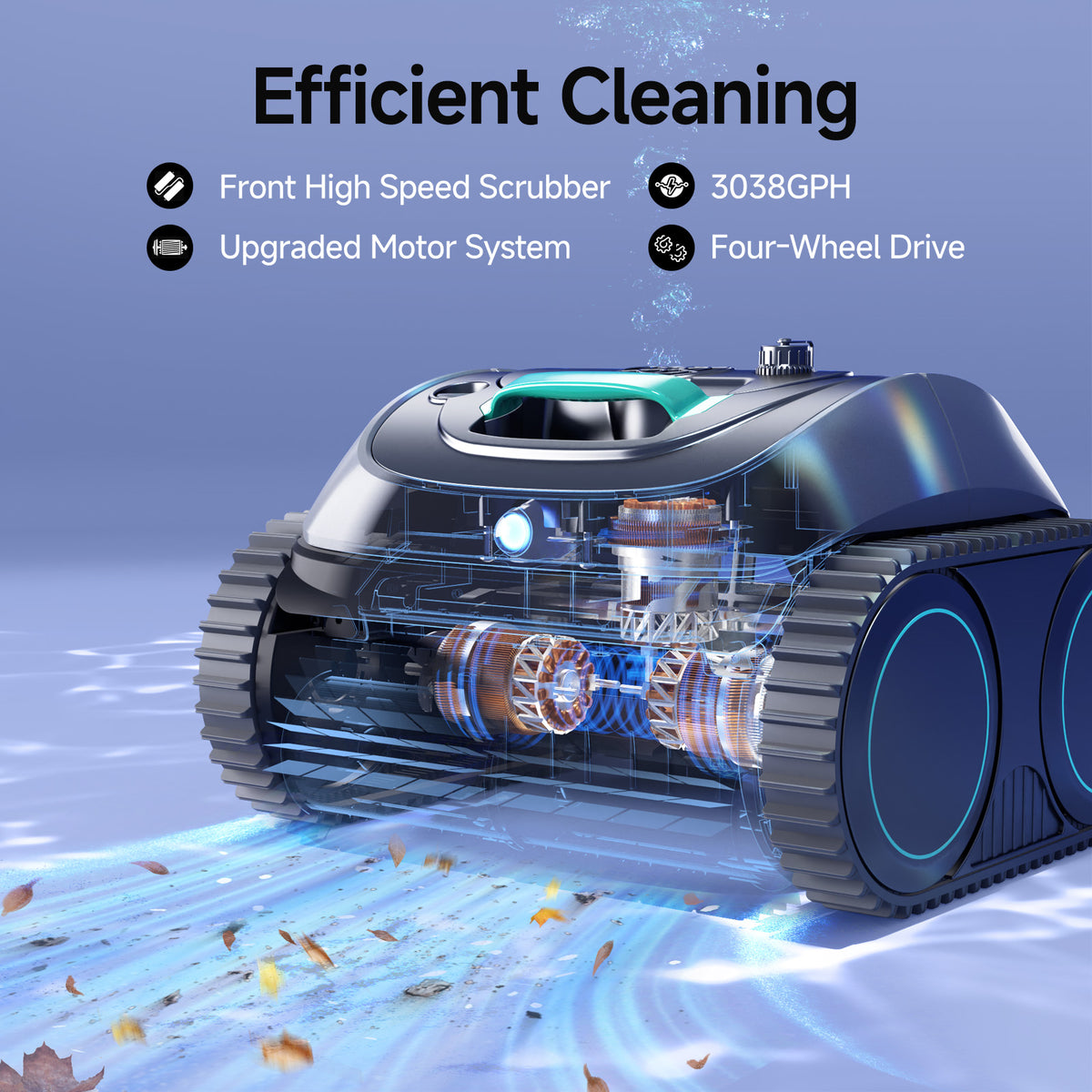 (2026 Upgrade) WYBOT C1 Cordless Robotic Pool Vacuum for Inground Pools, Above Ground Pool Cleaner 4-in-1 Wall & Waterline Cleaning Up to 1,614sq.ft, 150mins Smart Navigation, App Support