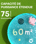 WINNY POOL CLEANER Winny 200 Robot Piscine, Aspirateur Piscine Sans Fil Avec Batterie, Autonomie 75 Min pour Piscines Hors-Sol 60m², Double Filtration,Stationnement Automatique(Transparent Vert Blanc)