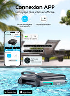 WYBOT F1 Skimmer Piscine Hors Sol Double Énergie (Solaire + Batterie), Nettoie La Surface De L’Eau, Pilotage par App, Fonctionne 24h/24, pour Toutes Piscines – Robot Piscine sans Fil,Vert Olive