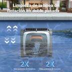 Winny C1 Robot Piscina y Limpiafondos Piscina-Sin Cables, 150 min de Autonomía, Limpia Paredes y Fondo, Navegación Inteligente,para Piscinas Enterradas y sobre Suelo, Naranja Blanco