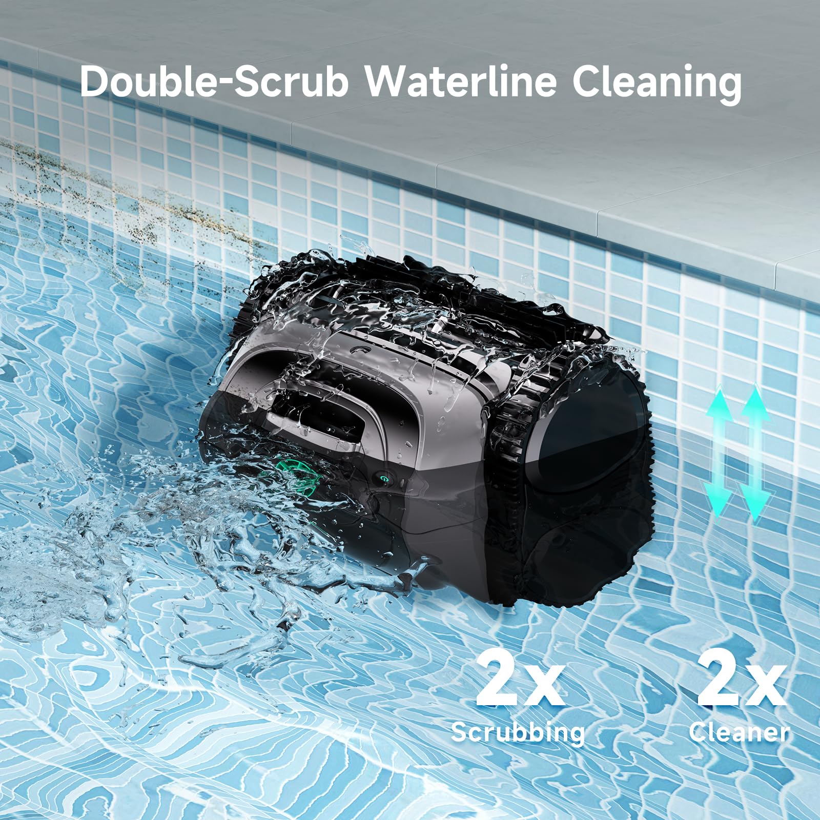 (2026 Upgrade) WYBOT C1 Cordless Robotic Pool Vacuum for Inground Pools, Above Ground Pool Cleaner 4-in-1 Wall & Waterline Cleaning Up to 1,614sq.ft, 150mins Smart Navigation, App Support