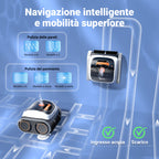 Winny C1 Robot Piscina e Robot Piscina Fuori Terra-Senza Fili, 150 min di Autonomia, Pulisce Fondo e Pareti, Navigazione Intelligente, per Piscine Interrate e Fuori Terra, Arancia Bianca