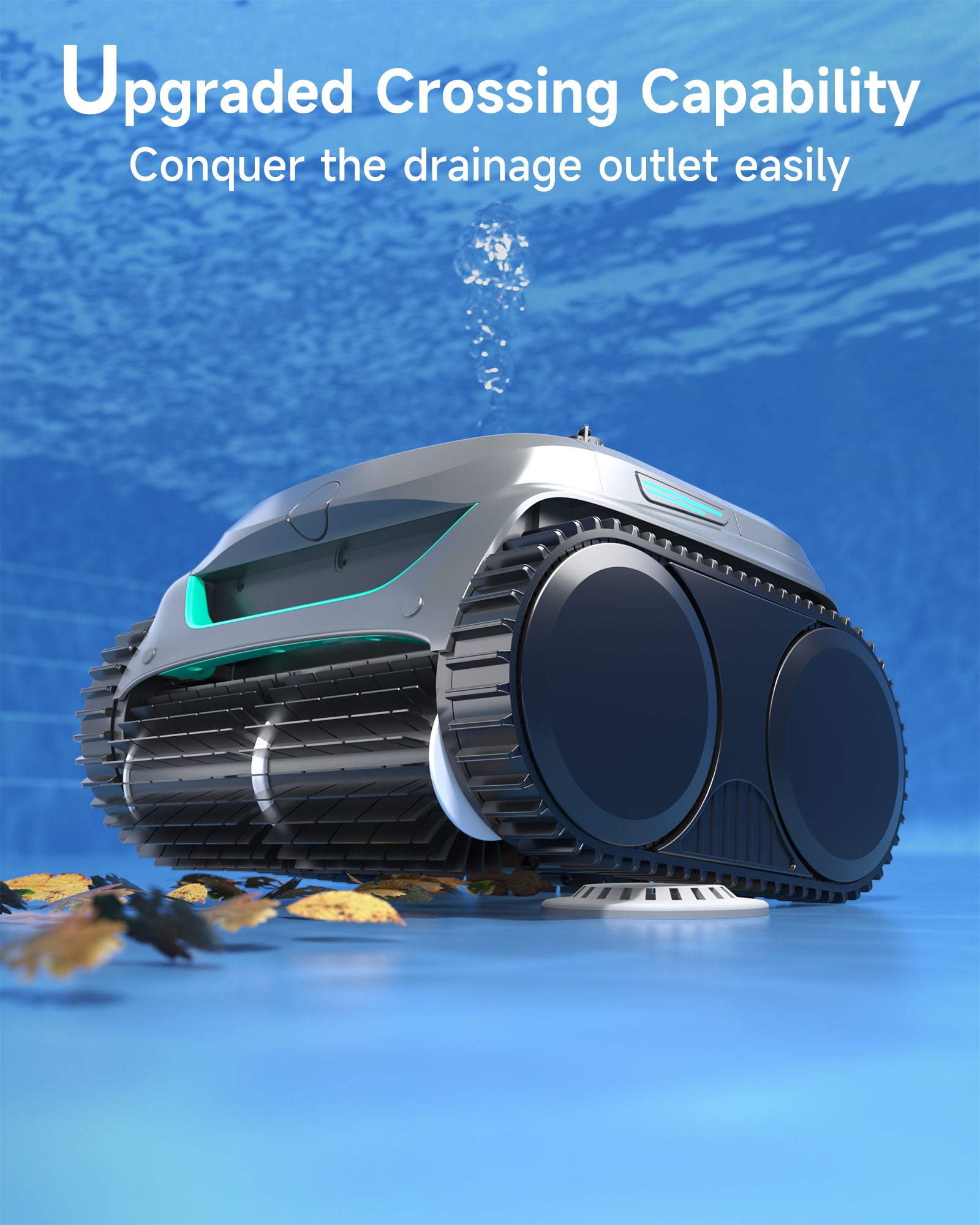 (2026 Upgrade) WYBOT C2 Cordless Robotic Pool Cleaner Grey& Green