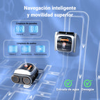 Winny C1 Robot Piscina y Limpiafondos Piscina-Sin Cables, 150 min de Autonomía, Limpia Paredes y Fondo, Navegación Inteligente,para Piscinas Enterradas y sobre Suelo, Naranja Blanco