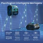 WYBOT C2 Vision Robot Piscine avec caméra AI et Batterie de 190min, 210m² Aspirateur Piscine sans Fil, Double Filtre, 8 Modes, Nettoyage Fond/Parois/Ligne d'Eau,(2026Upgrade)VertOmbreLune