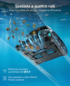 WYBOT OS600 Robot Piscina, Senza Fili, Pulizia Fondo E Pareti, Autonomia 120 Min, Navigazione Intelligente, Parcheggio Automatico, per Piscine Interrate E Fuori Terra, Verde Scuro
