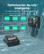 WYBOT C2 Limpiafondos Piscina Robot Inalámbrico, 3 Motores, Doble Filtración, Limpieza Paredes y Línea de Agua, Autonomía 180 Min, para Piscinas Enterradas Hasta 150㎡, App(Verde negro oscuro-Gris)