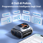 Winny C1 Robot Piscina e Robot Piscina Fuori Terra-Senza Fili, 150 min di Autonomia, Pulisce Fondo e Pareti, Navigazione Intelligente, per Piscine Interrate e Fuori Terra, Arancia Bianca
