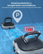 WYBOT Osprey 200 MAX Robot Limpiafondos Piscina Automatico,Motores Duales,Limpiador de Piscina Sin Cable,100 min Autonomía,Estacionamiento Auto,para Piscinas Elevadas 80 m²(Gris Oscuro)