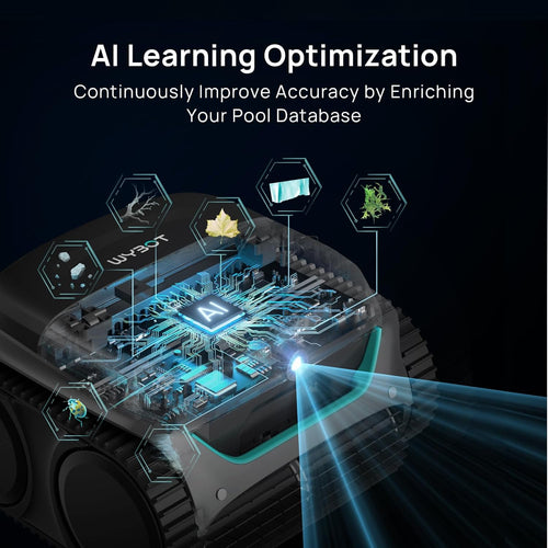 (2026 Upgrade) WYBOT C2 Vision AI Camera Cordless Pool Vacuum Robot for inground Pools, 8-in-1 Pool Cleaner, Ultra-fine Filtration, Powerful Motor Suction, Wall Climbing, Gray (Renewed)