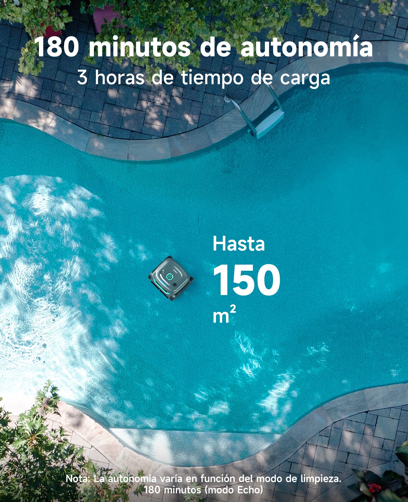 WYBOT C2 Limpiafondos Piscina, Robot Limpiafondos Piscina Inalámbrico 150㎡, Doble Filtración, 3 Motores, Succión Potente, Limpieza Paredes & Línea de Agua, 180 Min, App(Verde gris oscuro-Verde)