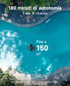 WYBOT C2 Robot Piscine Pareti e Fondo, Senza Fili per Piscine Interrate 150㎡, Doppia Filtrazione, 3 Motori, Aspirazione Potente, Pulizia Pareti & Linea d'Acqua, 180 Min, App(Verde nero scuro-Verde)