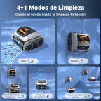 Winny C1 Robot Piscina y Limpiafondos Piscina-Sin Cables, 150 min de Autonomía, Limpia Paredes y Fondo, Navegación Inteligente,para Piscinas Enterradas y sobre Suelo, Naranja Blanco