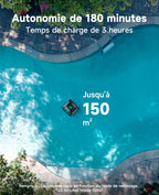 WYBOT C2 Robot Piscine Sans Fil, Double Filtration, 3 Moteurs, Aspiration Puissante, Nettoyage Fond et Parois & Ligne d'Eau, 180 Min, pour Piscines Enterrées 150㎡, App(Vert noir foncé-Vert)