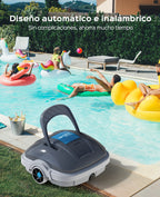 WYBOT Osprey 200 MAX Robot Limpiafondos Piscina Automatico,Motores Duales,Limpiador de Piscina Sin Cable,100 min Autonomía,Estacionamiento Auto,para Piscinas Elevadas 80 m²(Gris Oscuro)