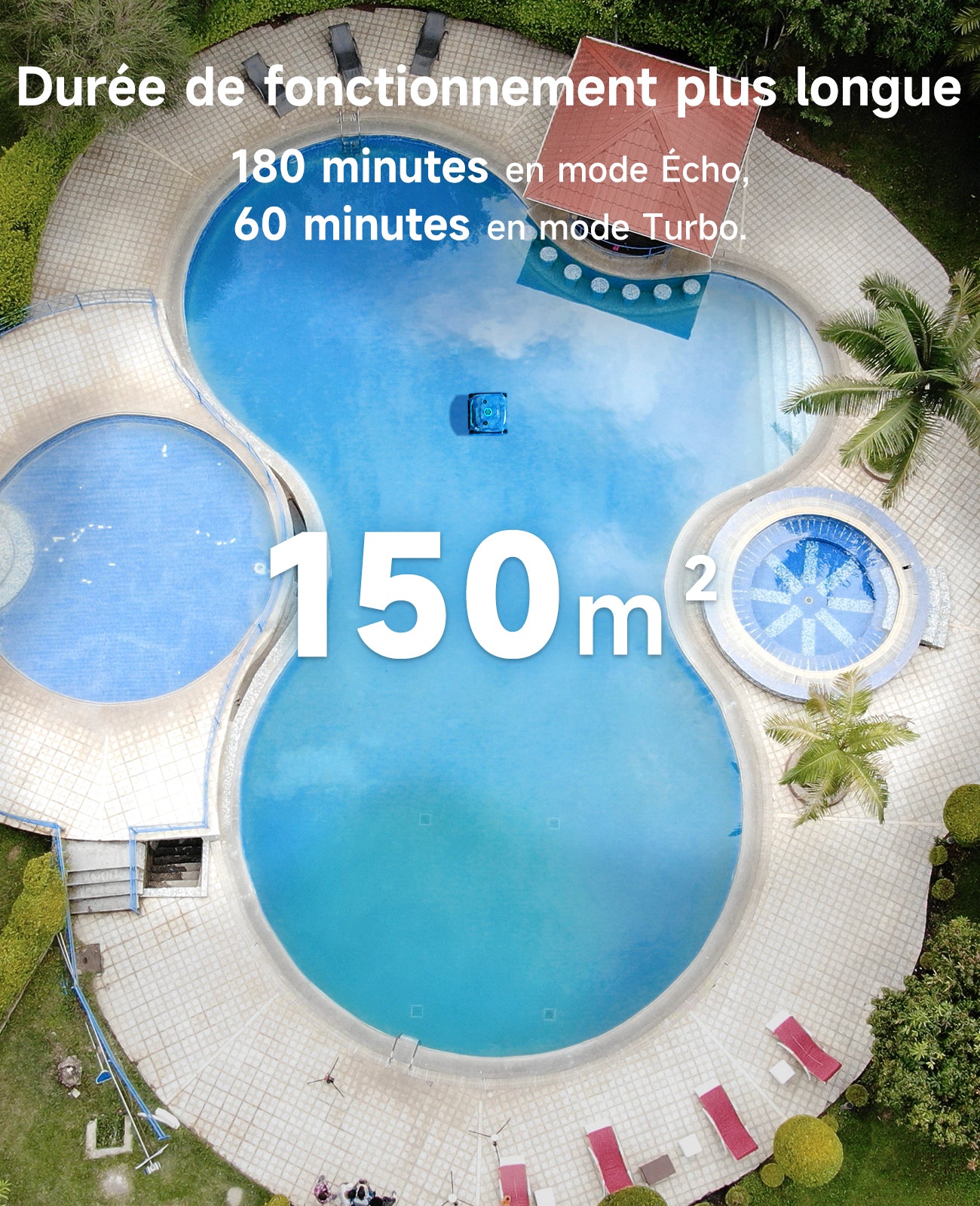 WYBOT C2 Robot Piscine Sans Fil pour Piscines Enterrées 150㎡, Double Filtration, 3 Moteurs, Aspiration Puissante, Nettoyage Parois & Ligne d'Eau, 180 Min, App(Gris-Vert Vert)