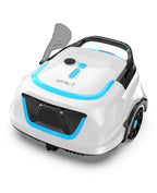 WYBOT A1max Kabelloser Poolroboter, Poolroboter Akku 130 Min Laufzeit, Doppelsiebe, Reinigt Flache Aufstellpools Bis 110 M², Ideal für Poolroboter für Aufstellpool,Eisblau